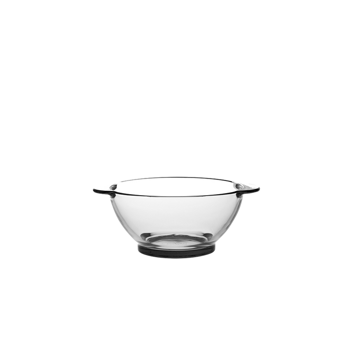 Duralex Lys. Clear Glass Bowl with Handles. Le bol à oreilles en verre transparent. 