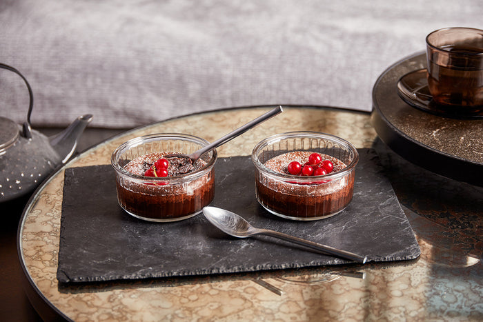 Duralex Ovenchef. Clear Glass Ramekin. Le ramequin en verre transparent.
