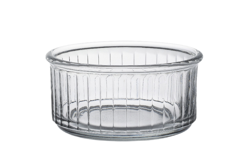 Duralex Ovenchef. Clear Glass Ramekin. Le ramequin en verre transparent.