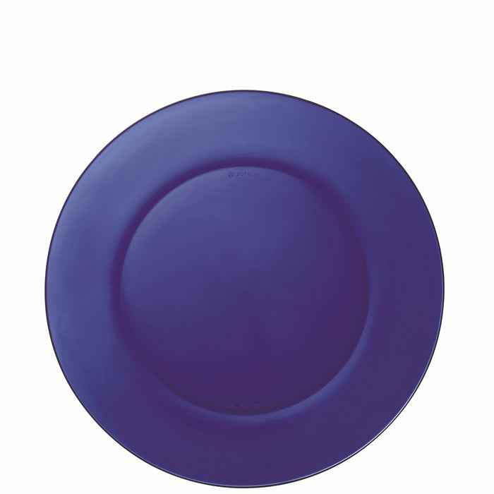 Duralex Lys. Sapphire Blue Glass Plate. L'assiette en verre bleu saphir.