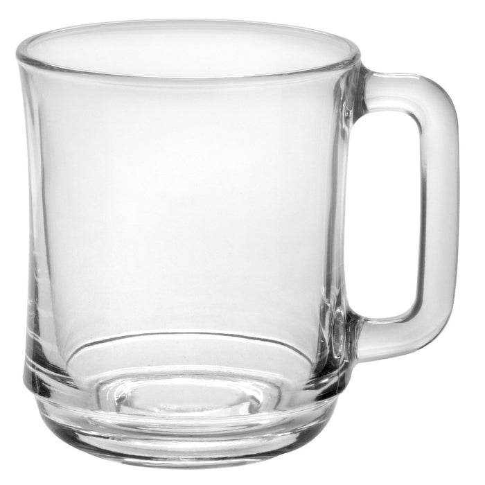 Duralex Lys. Clear Glass Mug. Le tasse en verre transparent. 