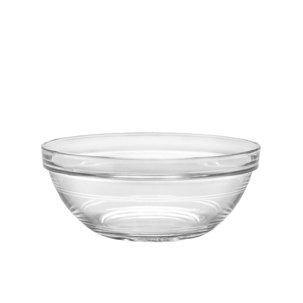 Duralex Gigogne. Clear Salad and Serving Glass Bowls. Les bols à salade et de service en verre transparent.
