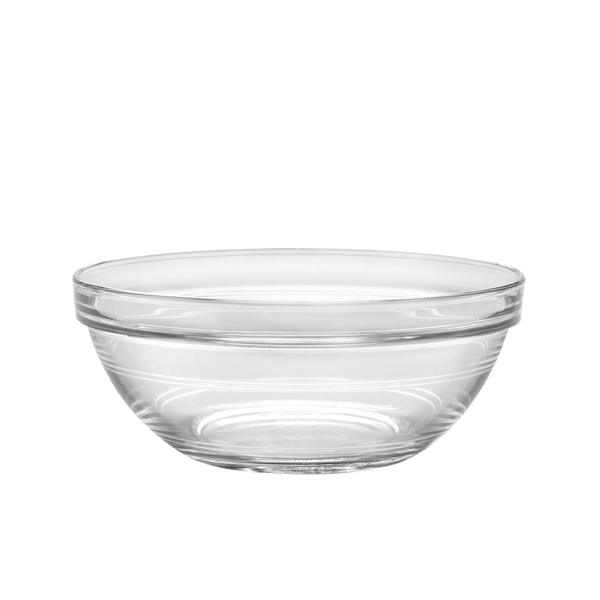 Duralex Gigogne. Clear Salad and Serving Glass Bowls. Les bols à salade et de service en verre transparent.