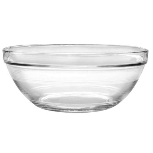 Duralex Le Gigogne. Clear Glass Mixing Bowl. Le bol à mélanger en verre transparent.