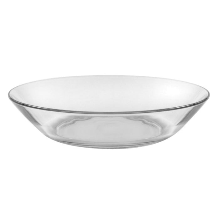 Duralex Lys. Clear Glass Bowl. L'assiette à dîner en verre transparent.