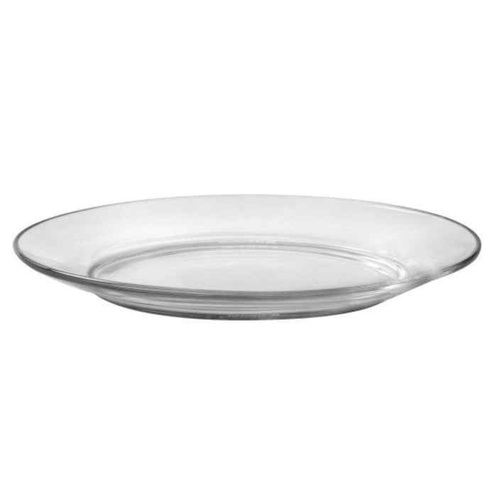 Duralex Lys. Clear Glass Plate. L'assiette à dîner en verre transparent.