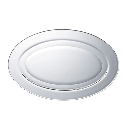 Duralex Lys. A stylish and minimalist clear serving platter -36cm. Un plat de service transparent chic et minimaliste de 36 cm.