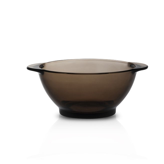 Duralex Lys. A sepia bowl with handles. Un bol à oreilles en verre sepia