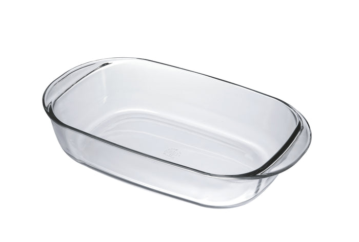 Duralex Ovenchef. Rectangular Clear Glass Roaster. Le Plat à rôtir rectangulaire en verre transparent.