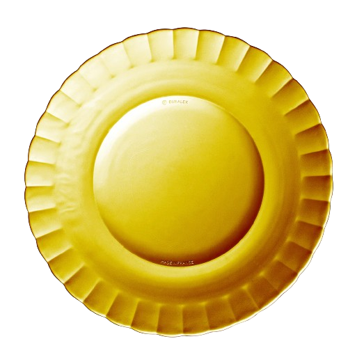 Amber Yellow Glass Plate