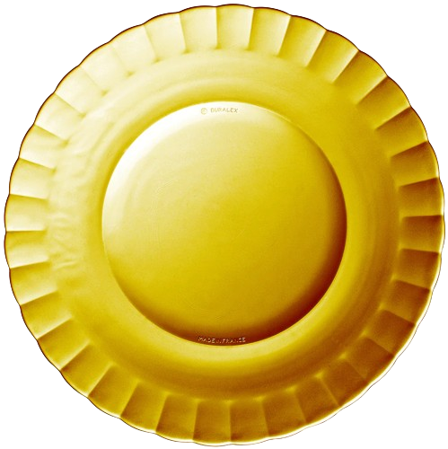 Amber Yellow Glass Plate