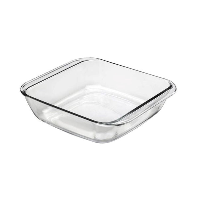 Duralex Ovenchef. Clear Glass Square Roaster. Plat à rôtir carré en verre transparent.