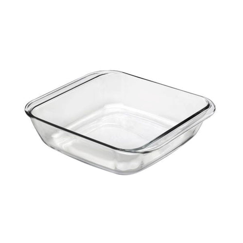 Duralex Ovenchef. Clear Glass Square Roaster. Le Plat à rôtir carré en verre transparent.
