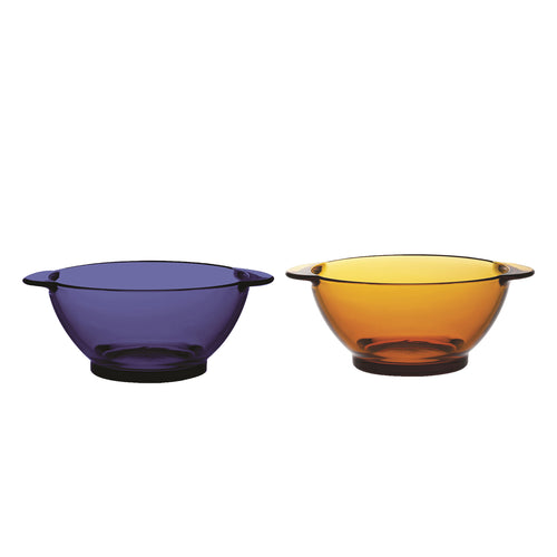 Duralex Lys Set of Six Bowl with Handles 51cl -Saphir and Amber - Duralex Canada | Tough Tempered Glassware