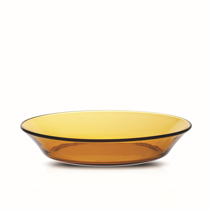 Duralex Lys Set of Six Deep Plate Set Saphir And Amber (3 of each) - Duralex Canada | Tough Tempered Glassware