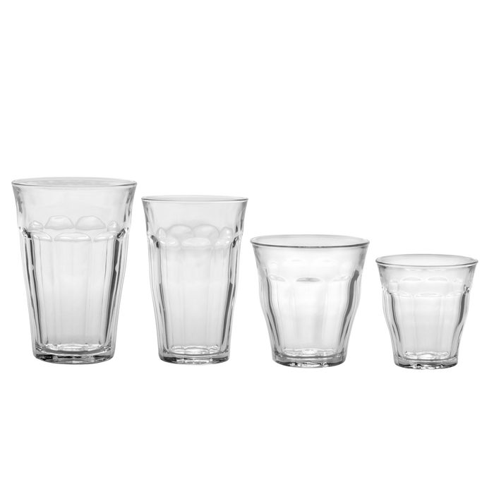 Le Picardie Clear 24 Piece Set - Duralex Canada | Tough Tempered Glassware