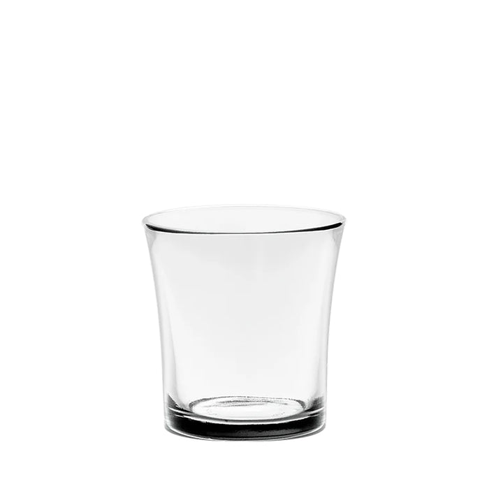 Duralex Lys. A picture of the small clear glass tumbler. Une photo du petit verre transparent.